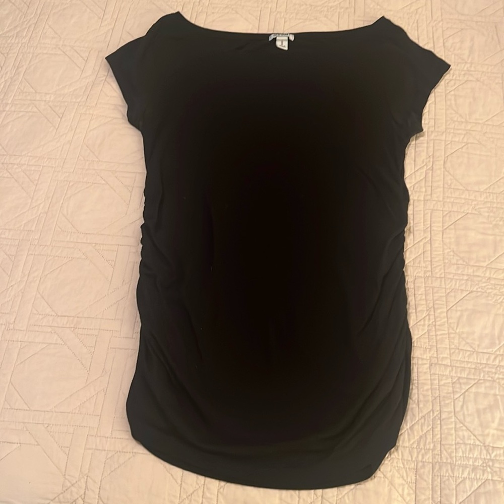 Old navy black dressy tank with side runching - size L